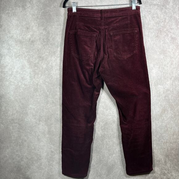 Anthropologie Pilcro Pants Womens 27 Red Two-Tone‎ Corduroy High Rise Slim - Picture 5 of 12